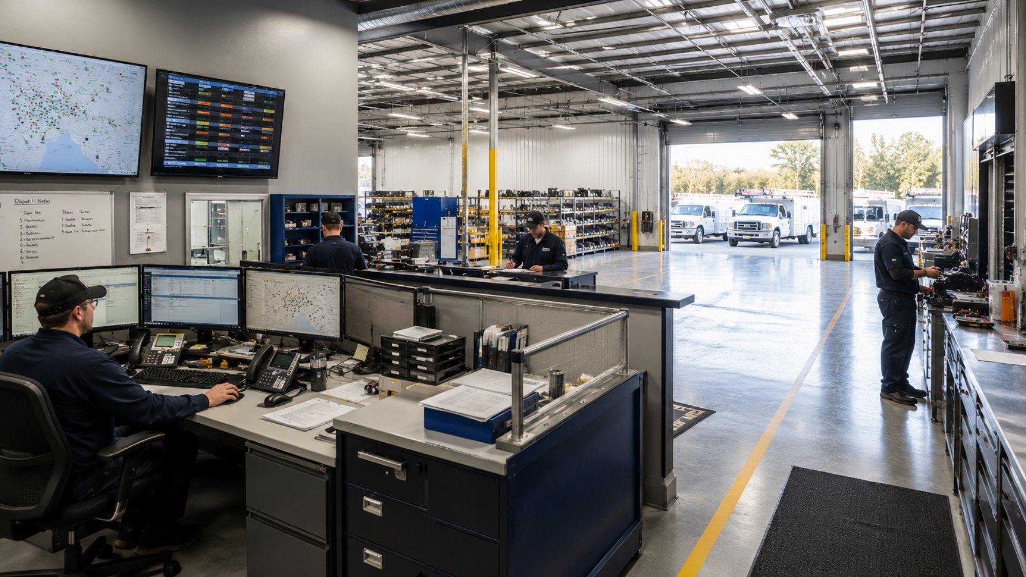 Industrial dispatch and operations center.